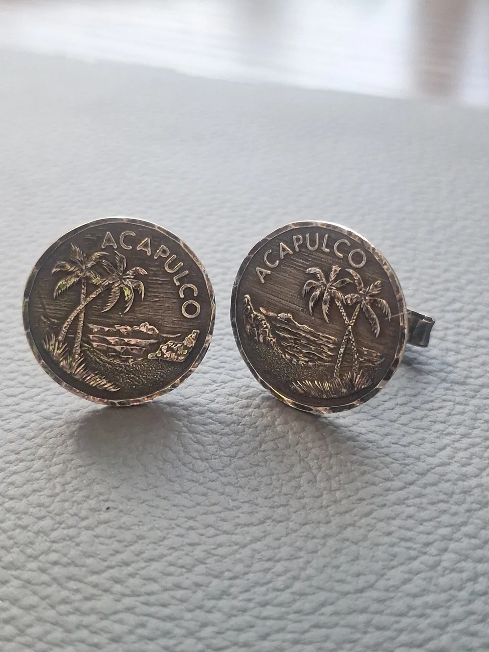 Vintage .925 Sterling Silver Acapulco Cufflinks Stamped Mexico Silme 14.13 Grams